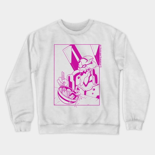 get in the ramen shinji Crewneck Sweatshirt by Mikesgarbageart